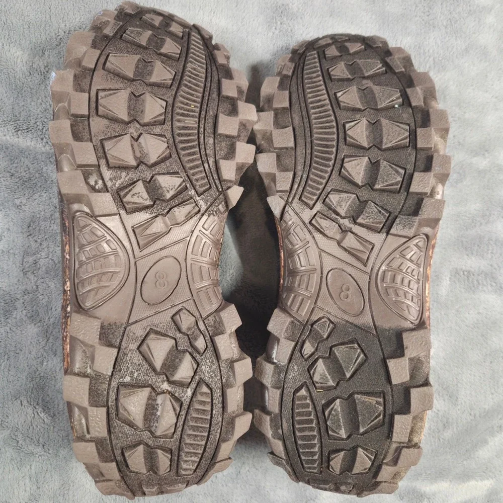 Western Chief Mens Camo Waterproof Garden Shoes Size 8 Brown Rubber Neoprene